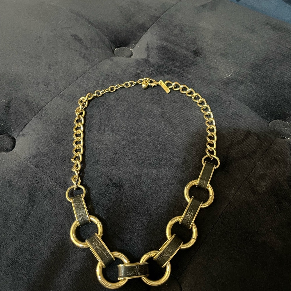 WHBM Leather Gold Chain